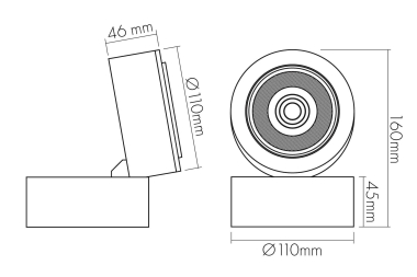 Nobile LED Aufbau Downlight   1857061513 