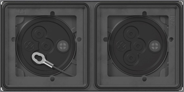 GIRA 551200 Gehäuse flächenbündig 2fach 