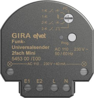 GIRA 545300 eNet Funk Uni-Sender 2fach 