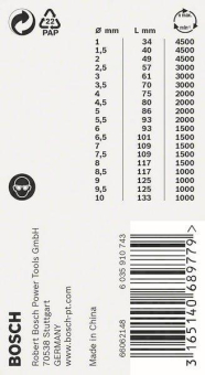 Bosch HSS-G Spiralbohrer-Kassette 