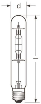 RAD Entladungslampe HRI-T 400W/230/B/E40 