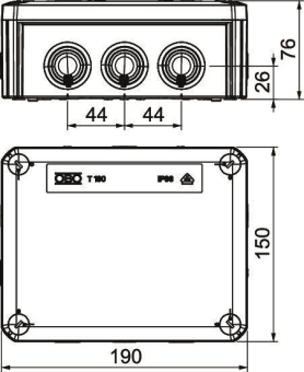 OBO T 160 M32 Kabelabzweigkasten 