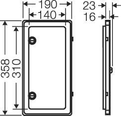 HENS Normzähler-Klappfenster      NZKL54 