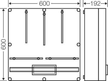 HENS Mi-Zählergehäuse 600x600x170 MI2820 