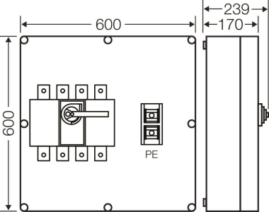 Hensel Lasttrennschaltergehäuse  Mi 7866 