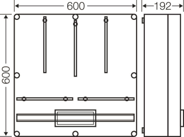HENS Mi-Zählergehäuse 600x600x170 MI2820 