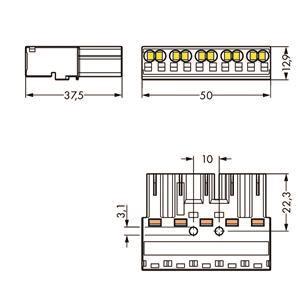 WAGO 770-1115 Stecker,5-polig,blau 