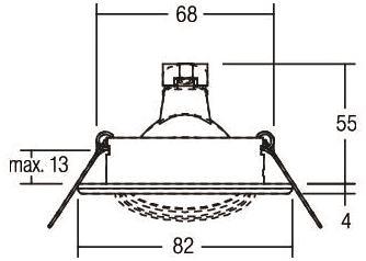 BRUM Einbaustrahler weiss        2034.07 