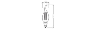 Ledvance LED Classic BA 40 Filament P 