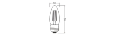 Ledvance LED Classic B 40 Filament DIM P 