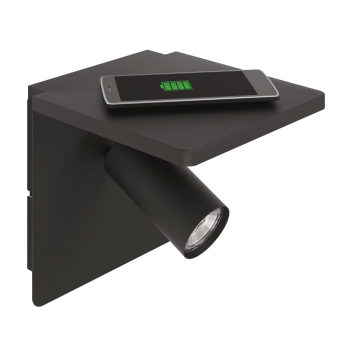 EGLO Wandleuchte/1 GU10 Schwarz    98263 