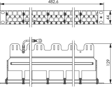 TG 19-Modulträger 1HE        H02025A0236 