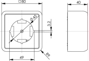TG Aufputz-Set alpinweiss    H02000C0027 