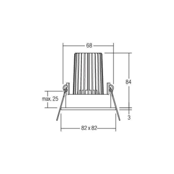 BRUM LED-Einbaustrahler 350mA,  12446253 