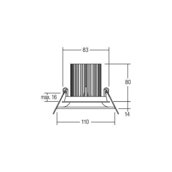 BRUM LED-Einbaustrah. weiß 11W  12406073 