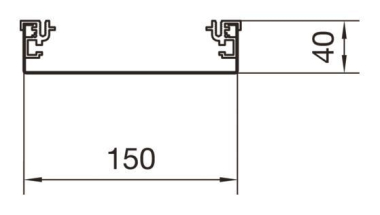Hager Aufbodenkanal-Unterteil AKU1500402 