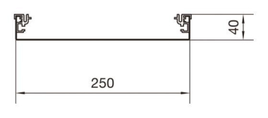 Hager Aufbodenkanal-Unterteil AKU2500402 