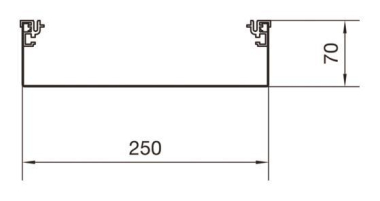 Hager Aufbodenkanal-Unterteil AKU2500702 