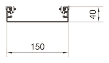 Hager Aufbodenkanal-Unterteil AKU1500401 