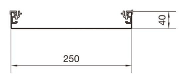 Hager Aufbodenkanal-Unterteil AKU2500401 