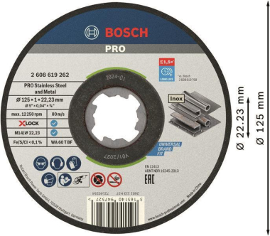 Bosch X-LOCK Trennscheibe 125mm 