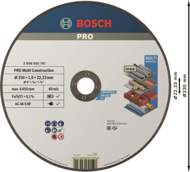 Bosch Trennscheibe gerade     2608602767 
