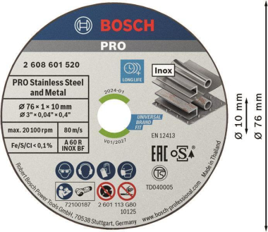 Bosch Trennscheiben 76x1x10mm 