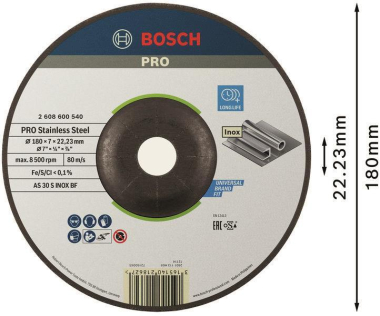 Bosch Schruppscheibe gekröpft 2608600540 