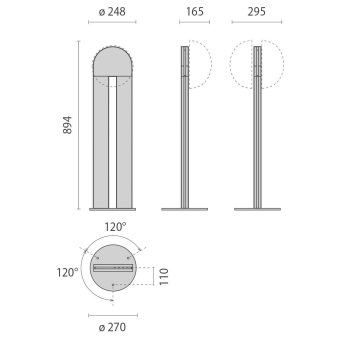 PIL PALO DOPPIO X TONDI NERO     000500 