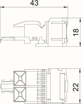 OBO ASM-C6 S Anschlussmodul CAT 6 