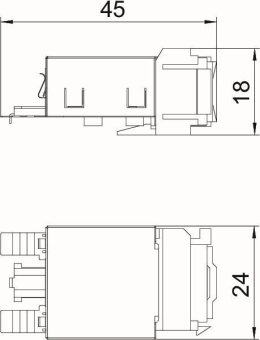 OBO ASM-C6 GS Anschlussmodul CAT 6 