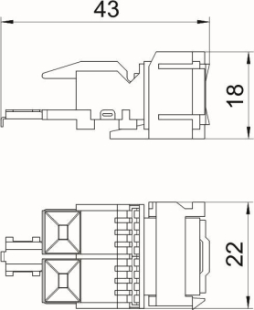 OBO ASM-C5 S Anschlussmodul CAT 5 