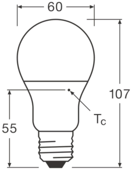 LEDV LED Bulb 8,5-60W/827 806lm 