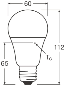 LEDV LED Bulb 8,8-60W/827 806lm 200° 