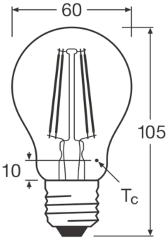 LEDV LED Bulb 7,5-75W/827 1055lm 
