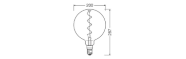 Osram 1906 LED BGLB 4W/818 230V FIL SM 