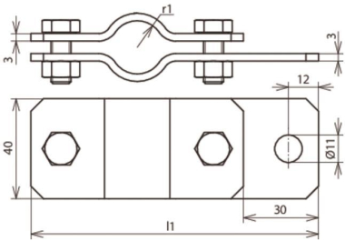 DEHN Erdungsrohrschelle St/tZn    410038 