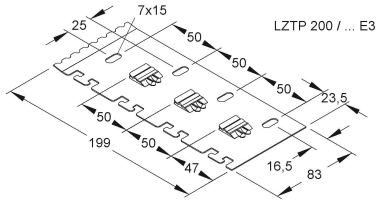 NIED LS-Trennstegbef.-platte     LZTP150 