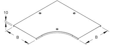 Niedax Deckel f.Bogen 90°   RESDV 600 E3 