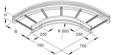 NIED Bogen 90°, 150x400   WSBR 150.400 F 