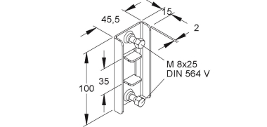 NIED Träger-Zwischenklemme,  TZK 86-96 S 
