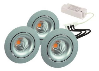 Rutec LED-Einbaustrahler3er   ALU57339WW 