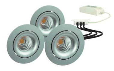 Rutec LED-Einbaustrahler3er  ALU57339WWD 