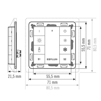 Esylux PUSH BUTTON x8 TW 8-   EO10431388 