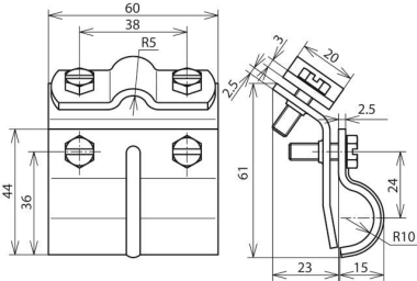 DEHN Dachrinnenklemme             339010 
