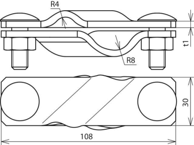DEHN SV-Klemme Rd 7-10/Fl 40/Rd   308330 
