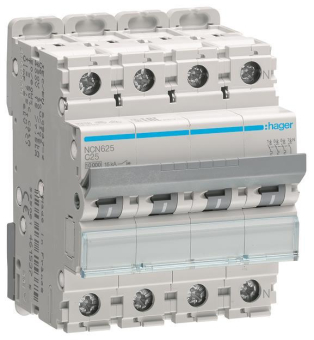 Hager Leitungsschutzschalter 3P+N NCN625 