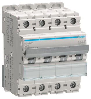 Hager Leitungsschutzschalter 3P+N NCN620 