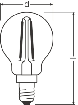 Ledvance LED Classic P 25 Filament 