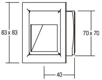 BRUM LED-Wandeinbauleuchte 1W     P3729B 